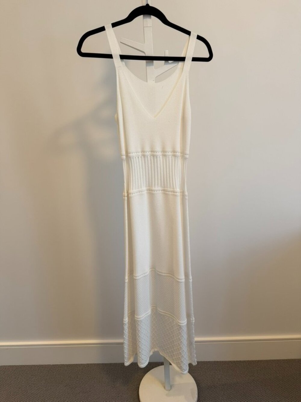 White Crochet Maxi Dress - Size S